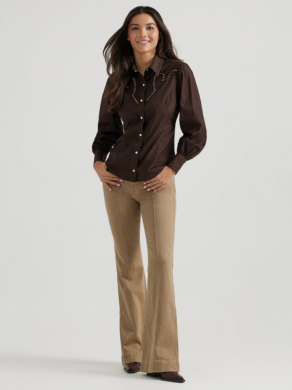 Mole Black - Wrangler® x Yellow Rose by Kendra Scott Rodeo Shirt