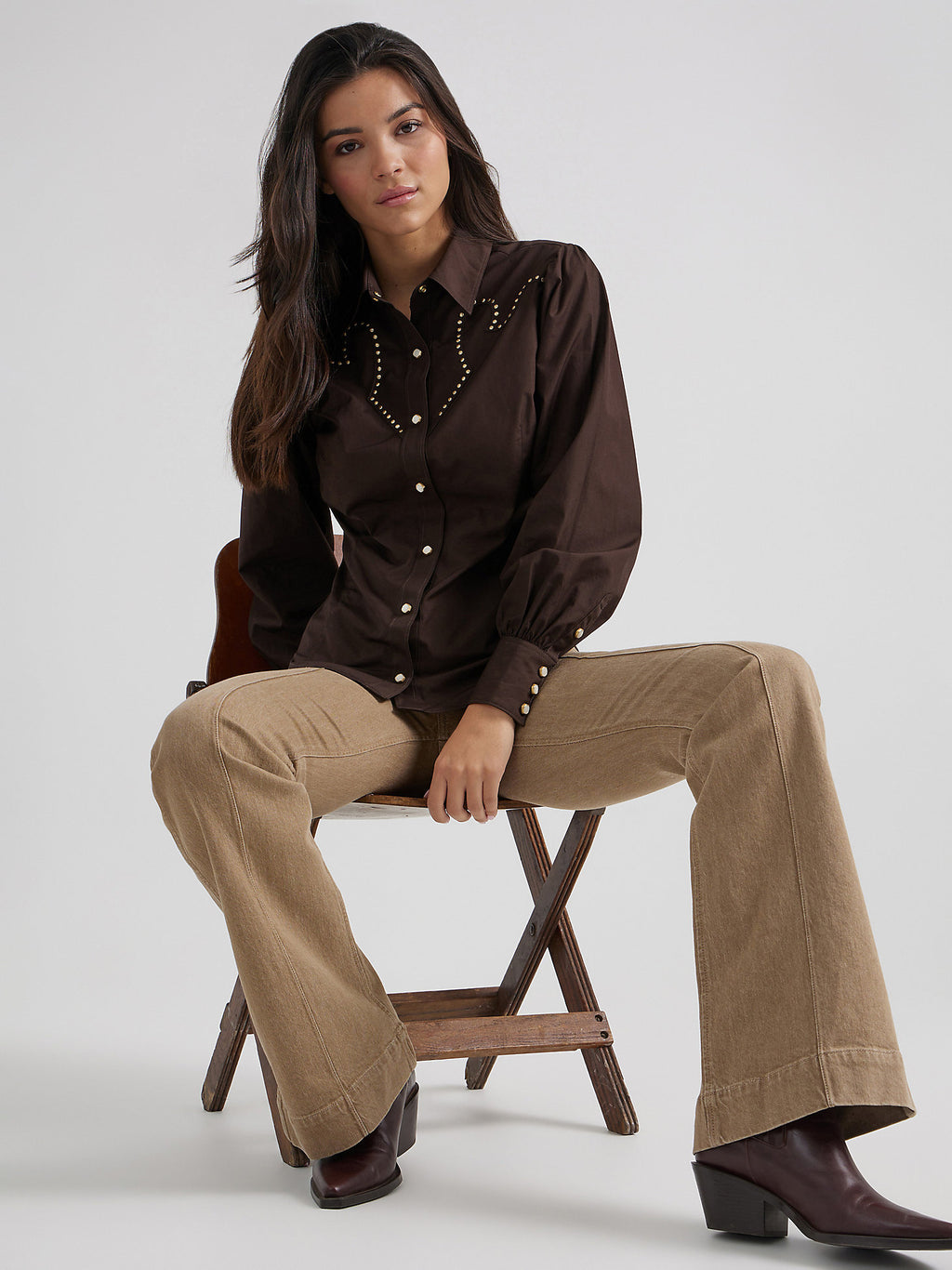 Mole Black - Wrangler® x Yellow Rose by Kendra Scott Rodeo Shirt