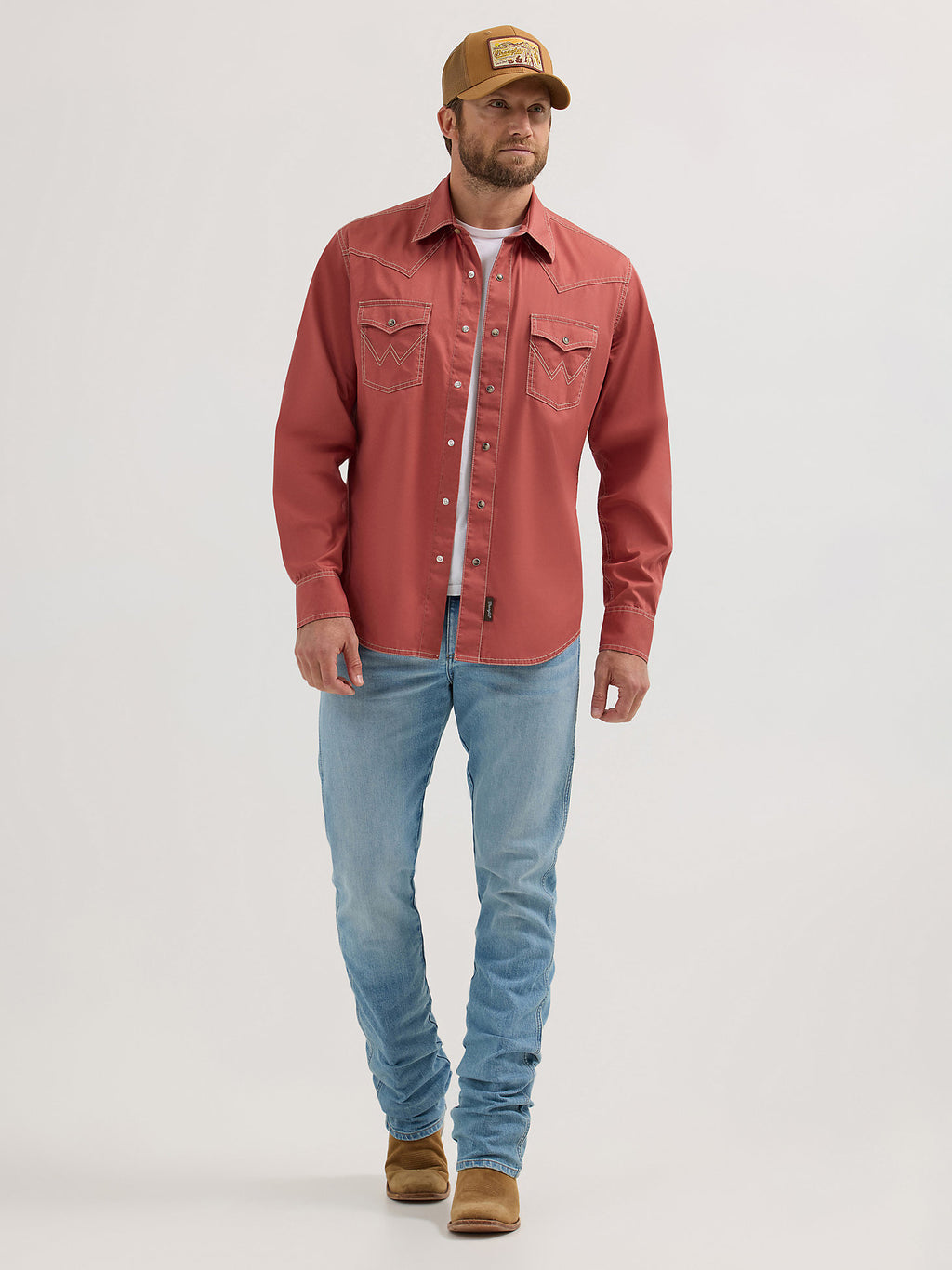 Sunset - Men's Wrangler Retro Premium Western Snap Solid Shirt