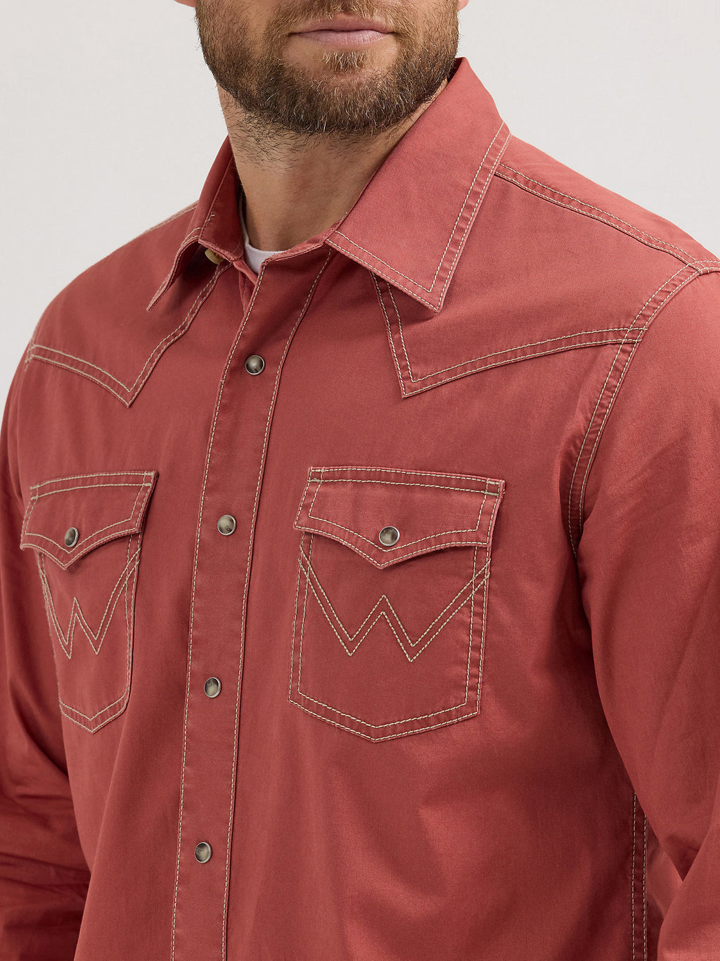 Sunset - Men's Wrangler Retro Premium Western Snap Solid Shirt