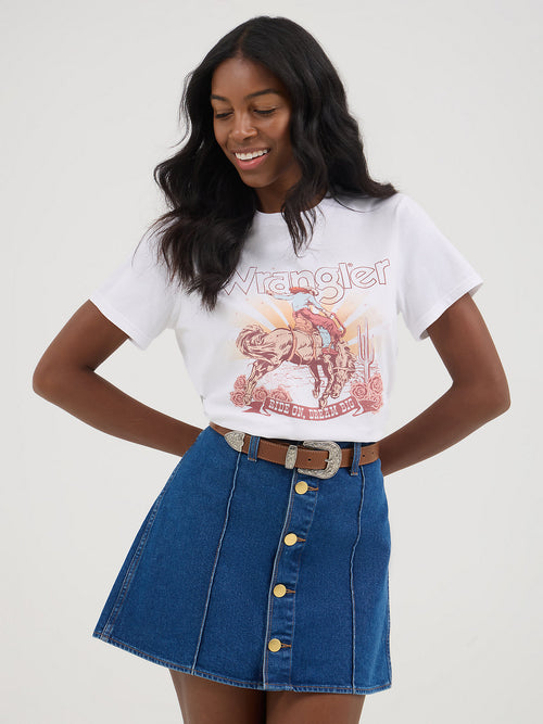 Bright White - Wrangler® x Yellow Rose by Kendra Scott Graphic Tee