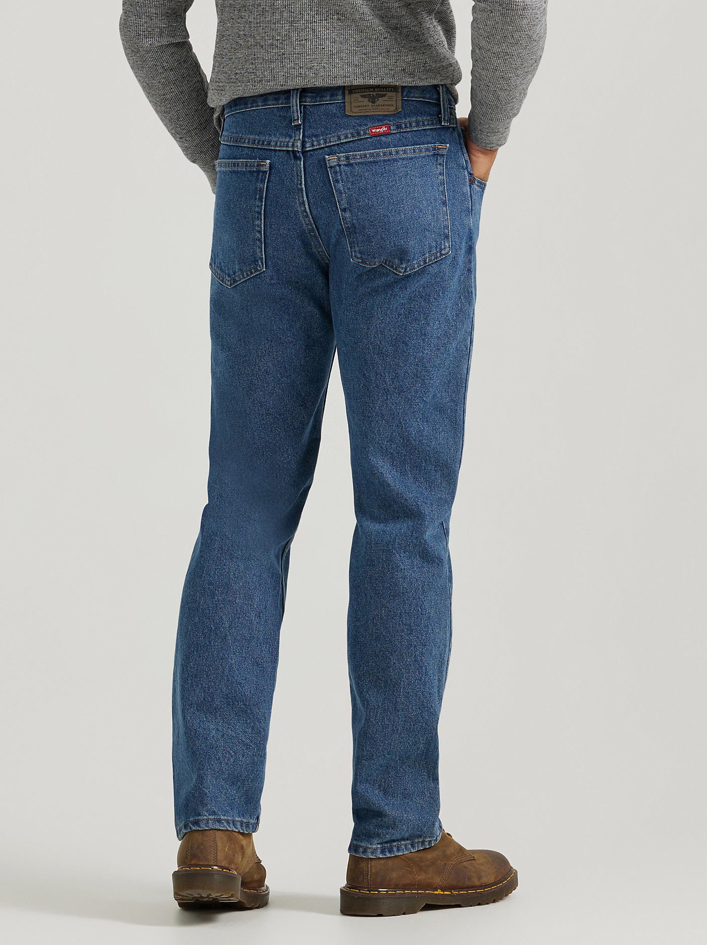 Dark Stonewash - Wrangler® Five Star Premium Denim Regular Fit Jean