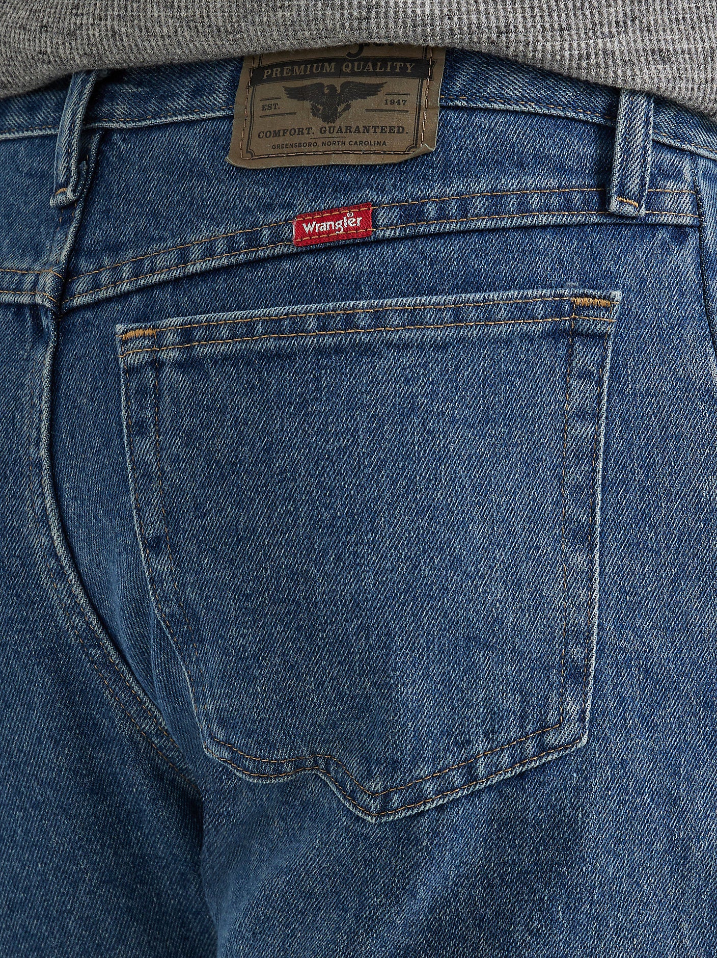 Dark Stonewash - Wrangler® Five Star Premium Denim Regular Fit Jean